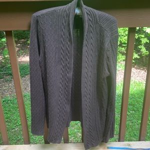 Kim Rogers brown cotton open cardigan